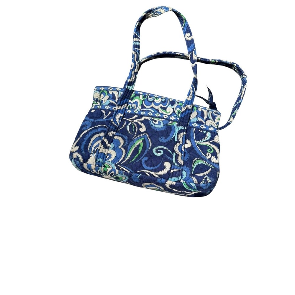 Vera Bradley Mandy bag Quilted Mediterranean Blue Floral Shoulder Handbag medium